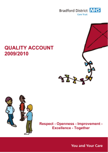 QUALITY ACCOUNT 2009/2010 ``