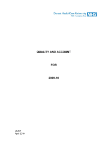 QUALITY AND ACCOUNT  FOR 2009-10