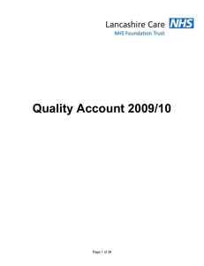 Quality Account 2009/10