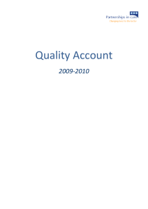 Quality Account 2009-2010