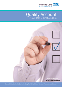 Quality Account 1 April 2009 – 31 March 2010