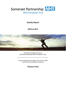 Quality Report 2010 to 2011