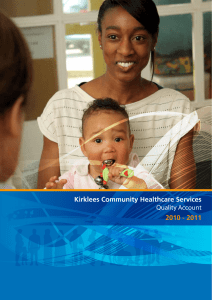 Kirklees Community Healthcare Services Quality Account 2010 - 2011
