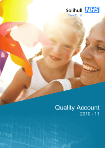 Quality Account 2010 - 11
