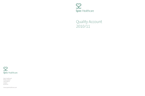 Quality Account 2010/11 Spire Healthcare PO Box 62647