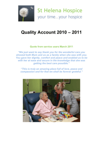 Quality Account 2010 – 2011