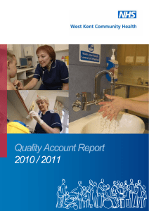 Quality Account Report 2010 / 2011