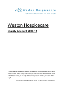 Weston Hospicecare Quality Account 2010-11
