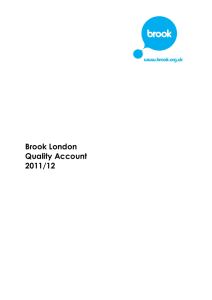 Brook London Quality Account 2011/12