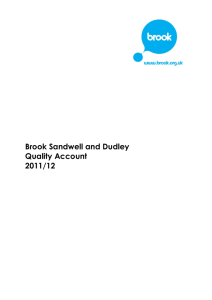 Brook Sandwell and Dudley Quality Account 2011/12