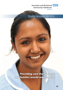 Quality Account 2011/12 Providing care that we and