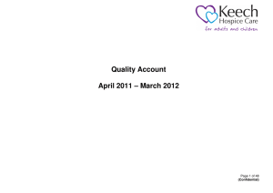 Quality Account April 2011 – March 2012