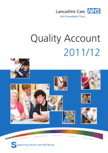 Quality Account 2011/12 Children and Families Community Services