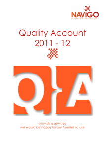 Quality Account 2011 - 12 providing services