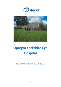Optegra Yorkshire Eye Hospital  Quality Accounts 2012-2013