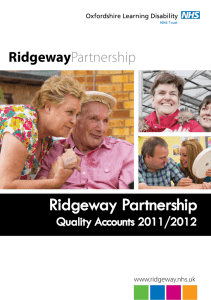 Ridgeway Partnership Ridgeway Partnership Quality Accounts 2011/2012