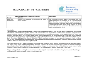 Clinical Audit Plan: 2011-2012 – Updated 27/02/2012  Comments