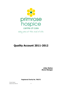 Quality Account 2011-2012  Libby Mytton Nurse Manager