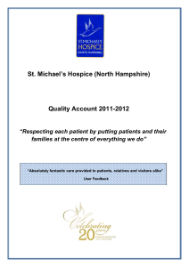 St. Michael’s Hospice (North Hampshire)  Quality Account 2011-2012