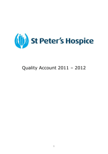 Quality Account 2011 – 2012 1