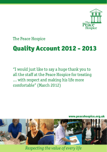 Quality Account 2012 - 2013