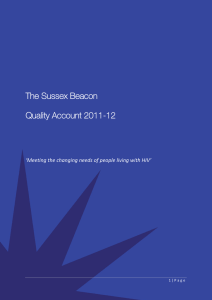 The Sussex Beacon  Quality Account 2011-12