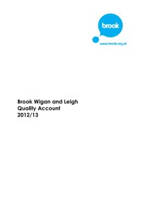 Brook Wigan and Leigh Quality Account 2012/13