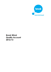 Brook Wirral Quality Account 2012/13