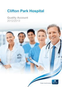 Clifton Park Hospital  Quality Account 2012/2013