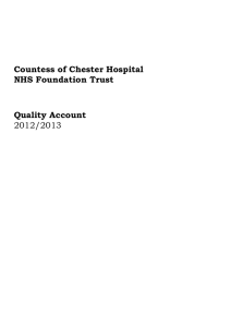 Countess of Chester Hospital NHS Foundation Trust Quality Account 2012/2013