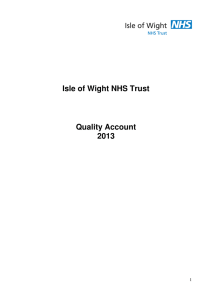 Isle of Wight NHS Trust Quality Account 2013