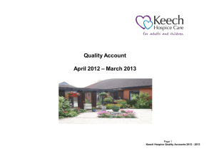 Quality Account – March 2013 April 2012