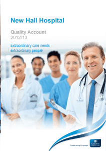 New Hall Hospital Quality Account 2012/13