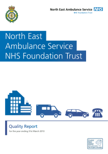 North East Ambulance Service NHS Foundation Trust Quality Report