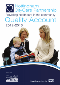 Quality Account Nottingham CityCare Partnership 2012-2013