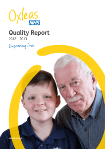 Quality Report 2012 - 2013 oxleas.nhs.uk