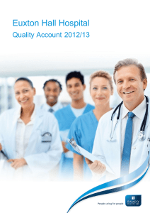 Euxton Hall Hospital  Quality Account 2012/13