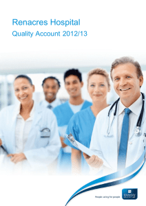 Renacres Hospital  Quality Account 2012/13
