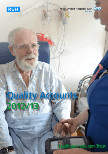 Quality Accounts 2012/13 Healthcare  you  can  Trust