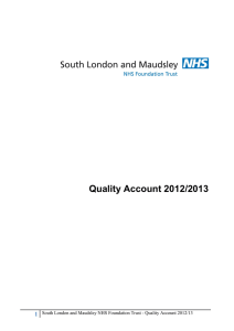 Quality Account 2012/2013 1