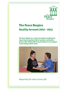 The Peace Hospice Quality Account 2012 - 2013