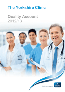 The Yorkshire Clinic  Quality Account 2012/13