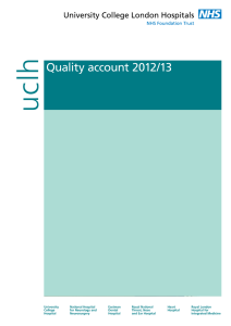 Level 1 heading Quality account 2012/13