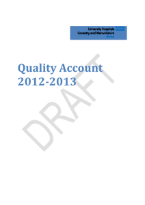 Quality Account 2012-2013