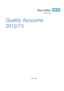 Quality Accounts 2012/13 1