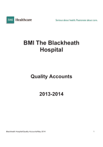 BMI The Blackheath Hospital Quality Accounts
