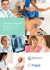 Claremont Hospital Quality Account for 2013-14