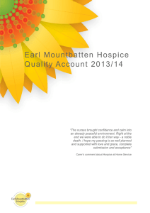 Earl Mountbatten Hospice Quality Account 2013/14