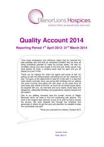 Quality Account 2014 Reporting Period 1 April 2013- 31 March 2014