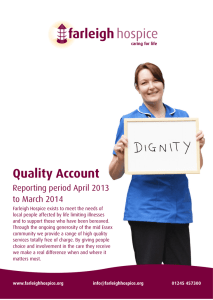 Quality Account Reporting period April 2013 to March 2014